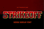 Strikeoff – Rough Display Font, a Slab Serif Font by Almarkhatype (Thumbnail 1 of 8)