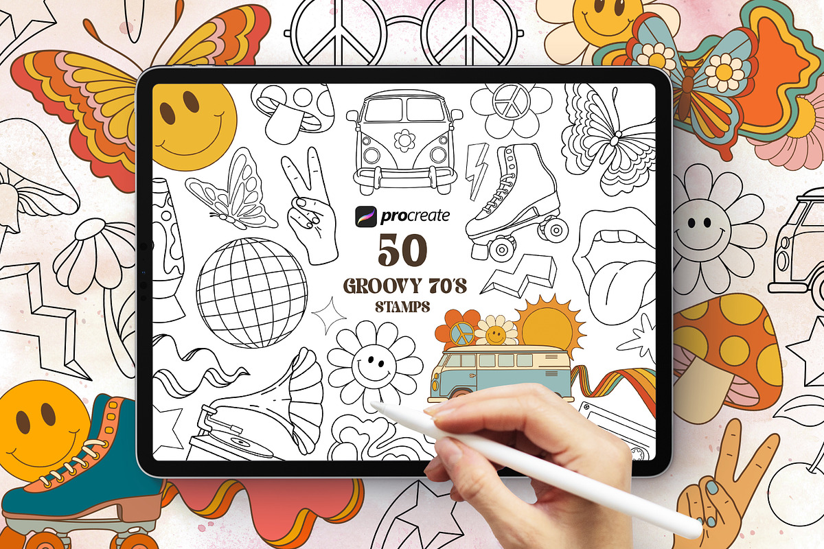500+ PROCREATE STAMPS BUNDLE, a Brush Add-On by SecondOfJuly (Photo 2 of 10)