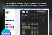 Modern Cafe Menu Canva Template, a Flyer Template by Melanie Peterson (Thumbnail 2 of 2)