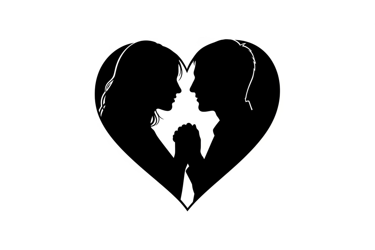 Couple Love Heart Silhouette Bundle, an Illustration by Amazin_art (Photo 46 of 51)