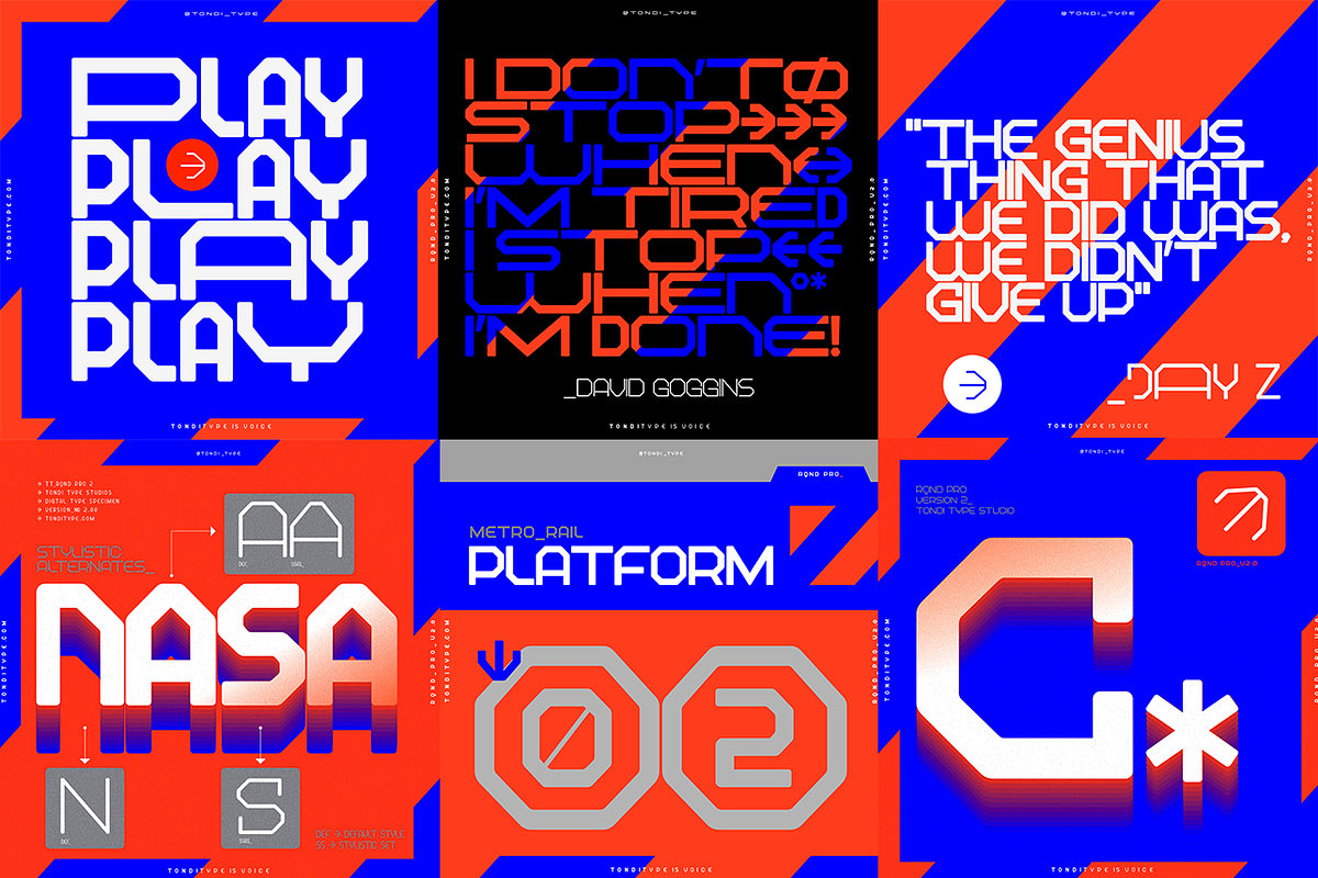 RQND Pro 2 - Type System (20 fonts ), a Sans Serif Font by Tondi Type Studio (Photo 24 of 25)