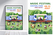 Summer open-air festival posters set, a Background Graphic by Good Studio (Thumbnail 3 of 4)