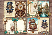 Steampunk Clockwork Scrapbook Kit, a Transportation Illustration by Secret Helper (Thumbnail 3 of 8)
