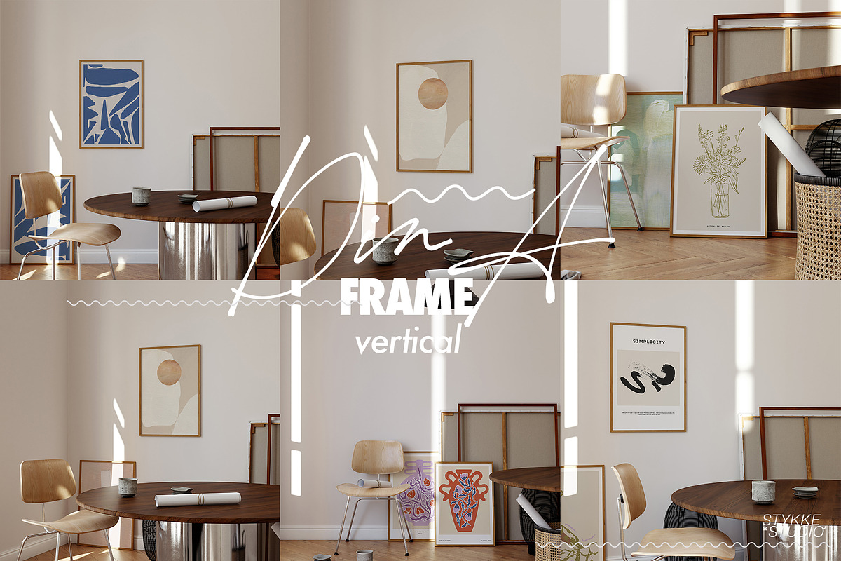 WARM WOOD | Art Studio Frame Mockup, a Household Mockup by Stykke Studio (Photo 3 of 6)