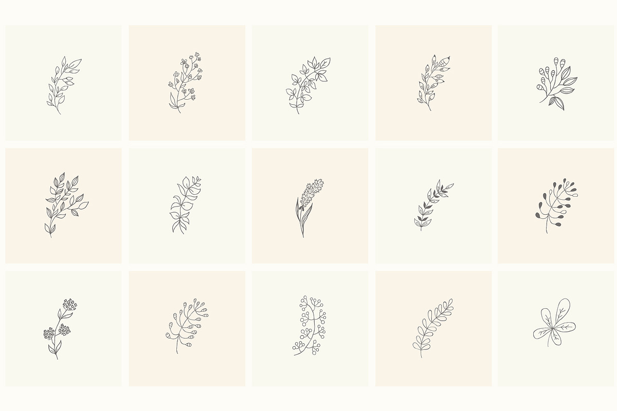 Hand Drawn Floral Elements. Frames, a Seasonal Illustration by Designwork (Photo 12 of 22)