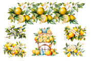 Watercolour lemon bundle, a Food Illustration by AkvarelRiver (Thumbnail 2 of 10)