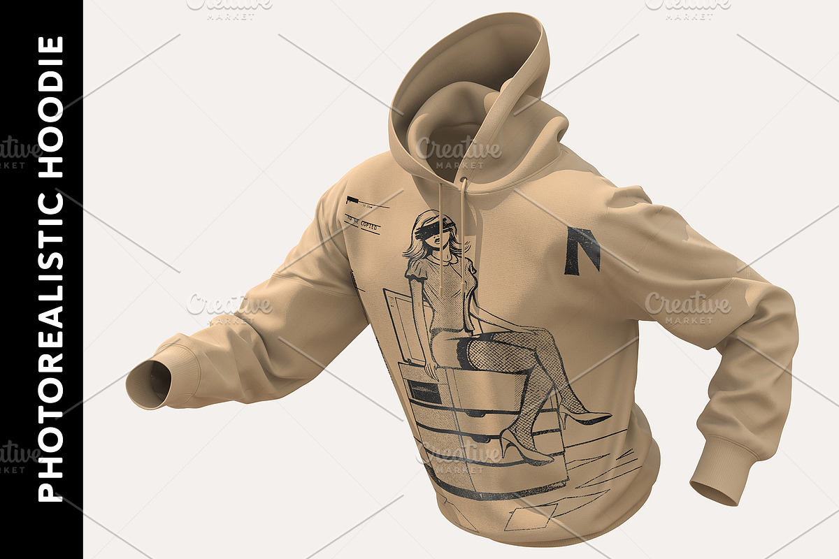 Dynamic Hoodie Mockup, a Hoody Mockup by LESZ Design (Photo 3 of 8)