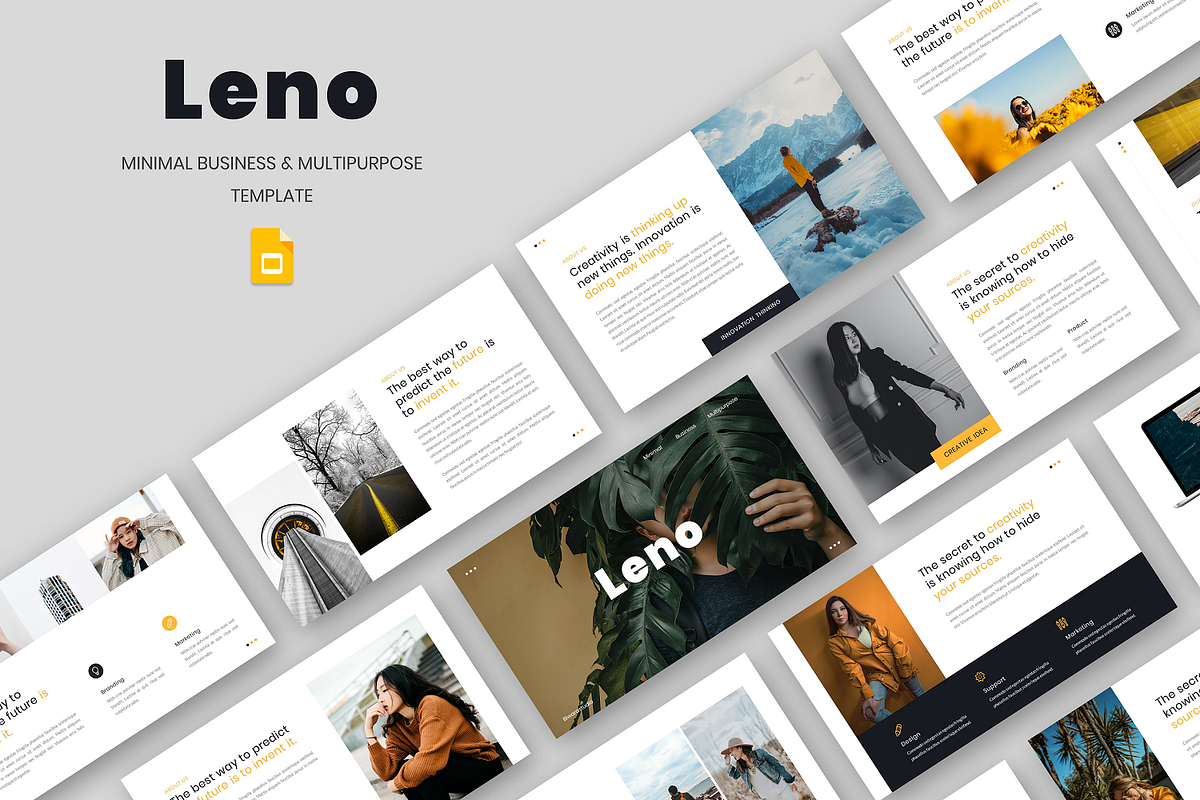 Leno - Minimal Business Google Slide, a Presentation Template by Biwarastudio (Photo 1 of 5)