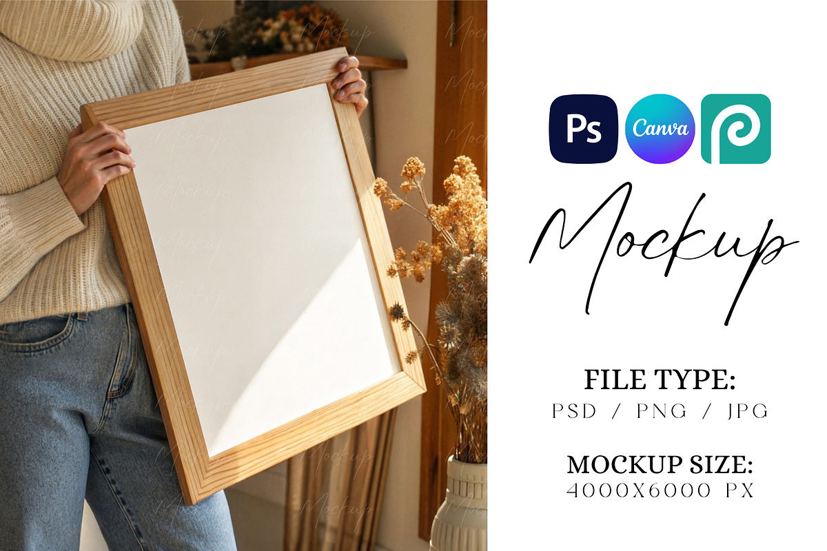 Neutral ISO A Frame in Hands Mockup, a Product Mockup by TatiMockup (Photo 1 of 3)