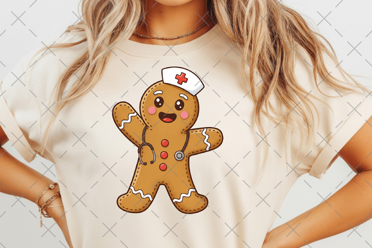 Gingerbread Christmas Nurse Doctor, an Illustration by Craft Nest (Photo 6 of 6)