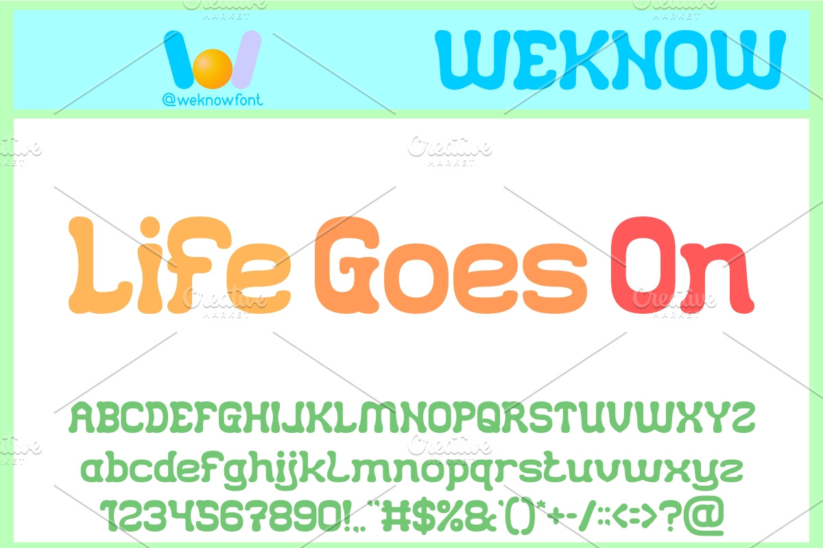 Life Goes on font, a Font by weknow (Photo 1 of 8)