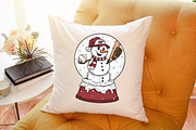 Christmas Baseball Snowman Clipart, an Illustration by Sublimation Artist (Thumbnail 5 of 6)