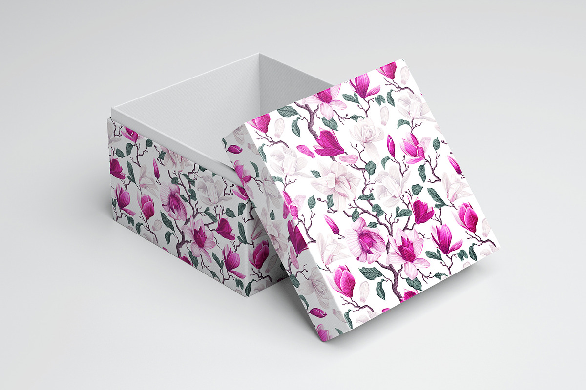 Realistic Seamless Pattern Magnolia, a Pattern Graphic by MarynaPetrovska (Photo 10 of 16)