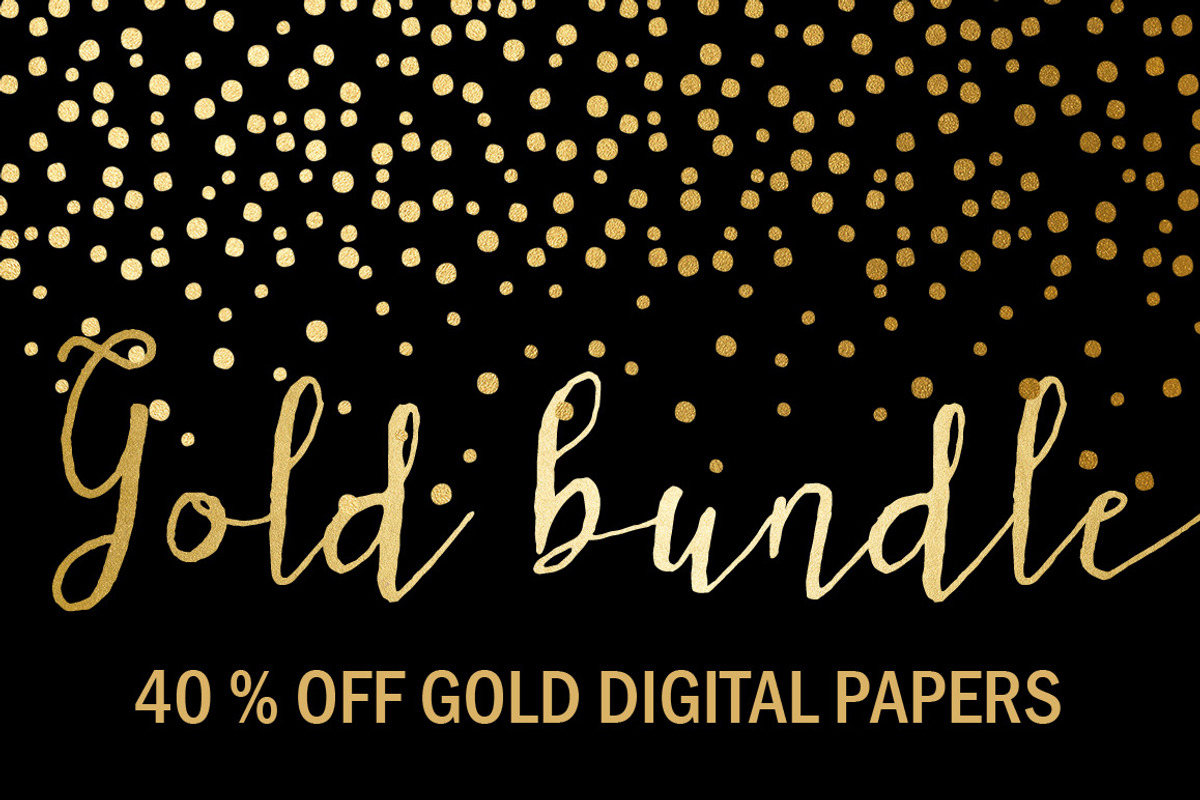 40% OFF Gold Bundle: Gold Papers, a Texture Graphic by Chus Moreno Studio (Photo 1 of 6)