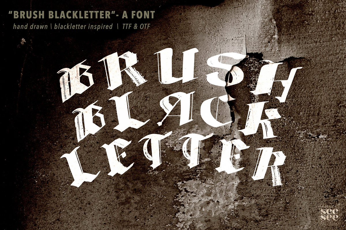 Brush Blackletter - Hand Drawn Font preview 8