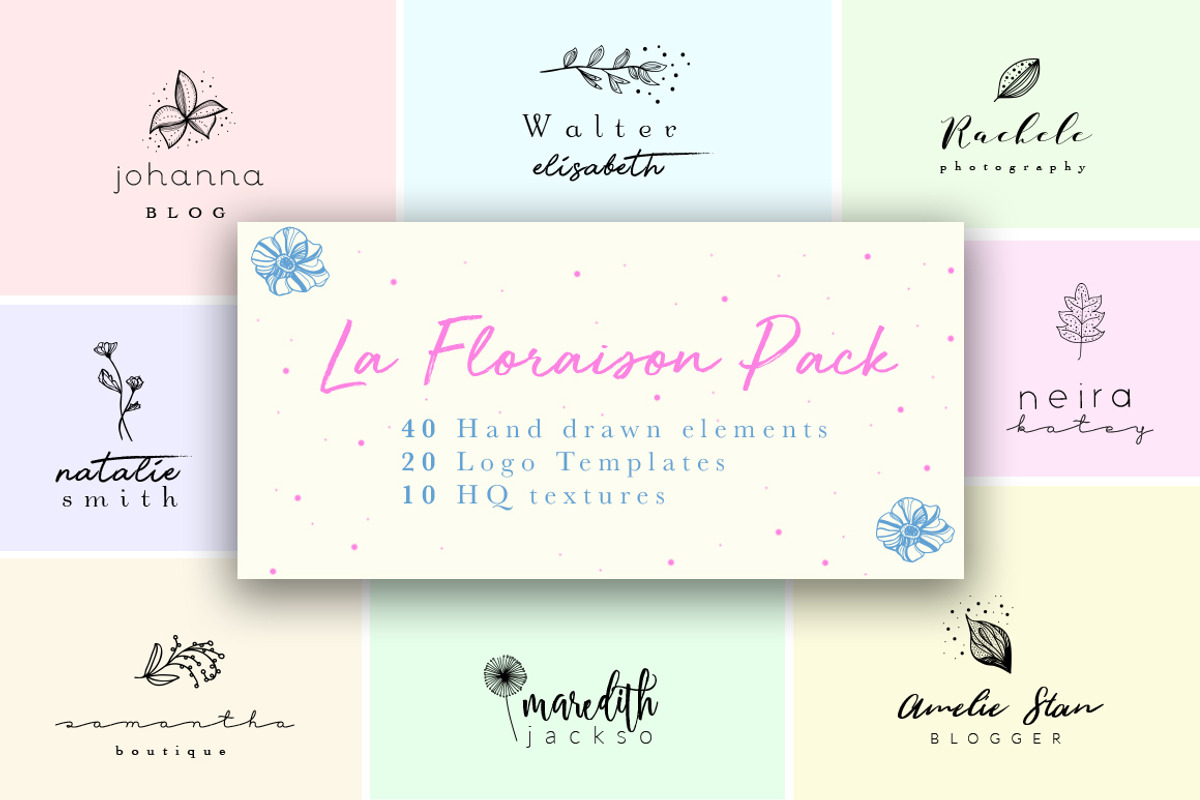 La Floraison Pack, a Branding & Logo Template by IsikChic (Photo 1 of 9)