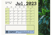 2023 Desk Calendar Layout, a Stationery Template by OneVectorStock (Thumbnail 3 of 15)