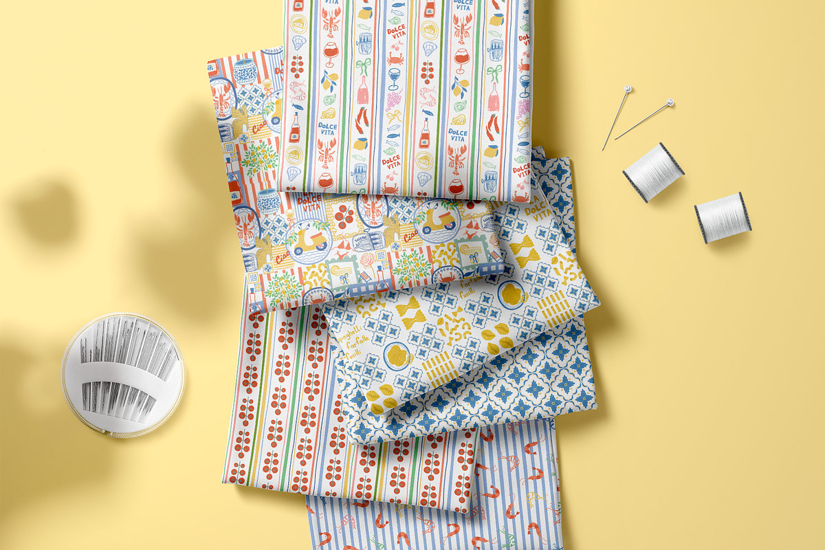 Italian summer - Dolce Vita pattern, a Pattern Graphic by Tani Kuzminka (Photo 9 of 29)