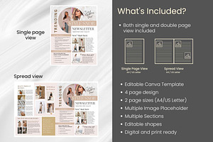 Canva Newsletter Template Fashion