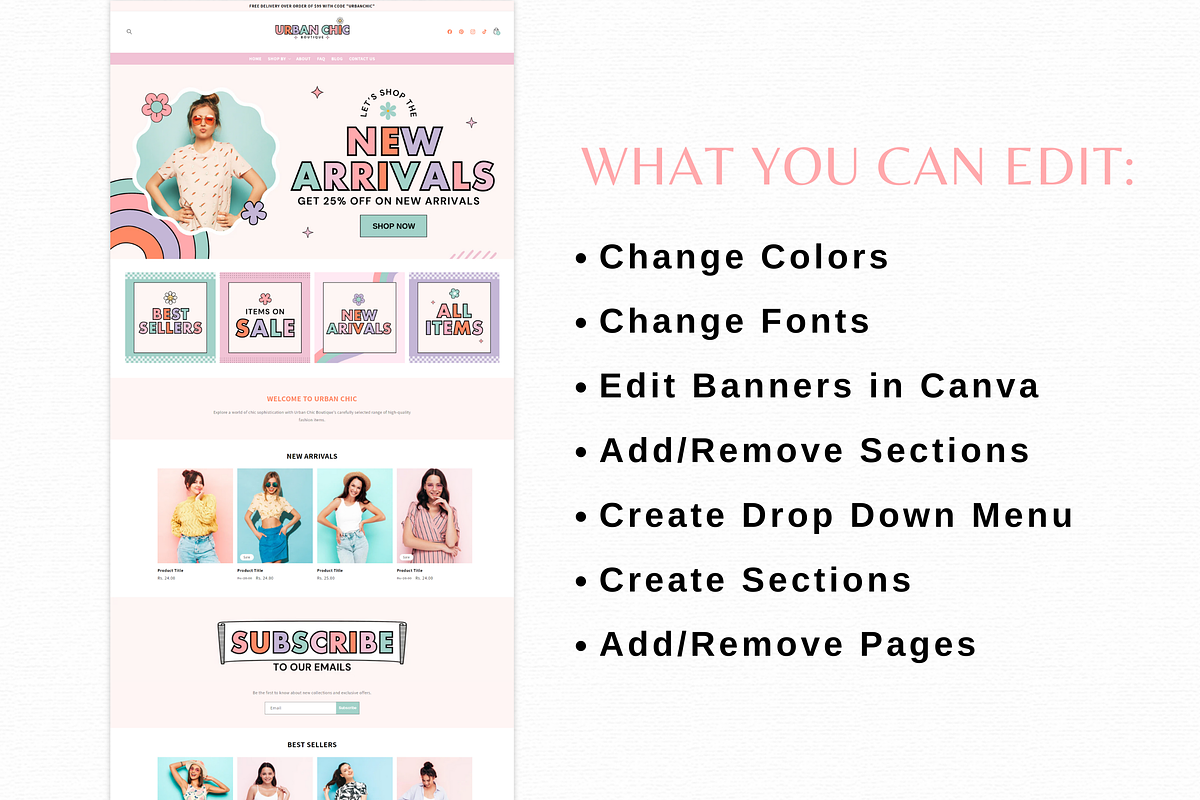 Retro Shopify Theme Template, a Shopify Template by AdvertFox (Photo 4 of 9)
