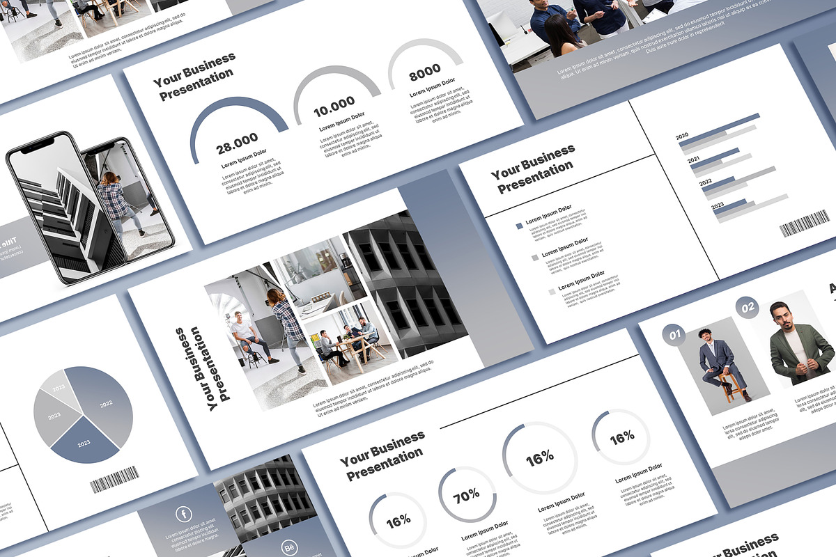 Grey Powerpoint Template, a Presentation Template by SKY CREATION (Photo 1 of 6)