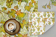 Watercolor Grapes Clipart Set, a Food Illustration by Jeanna Draw (Thumbnail 11 of 12)