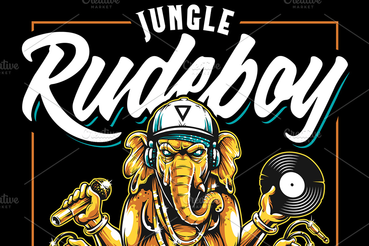 Jungle Rude Boy | Vector Art, a Decorative Illustration by Vecster (Photo 1 of 11)