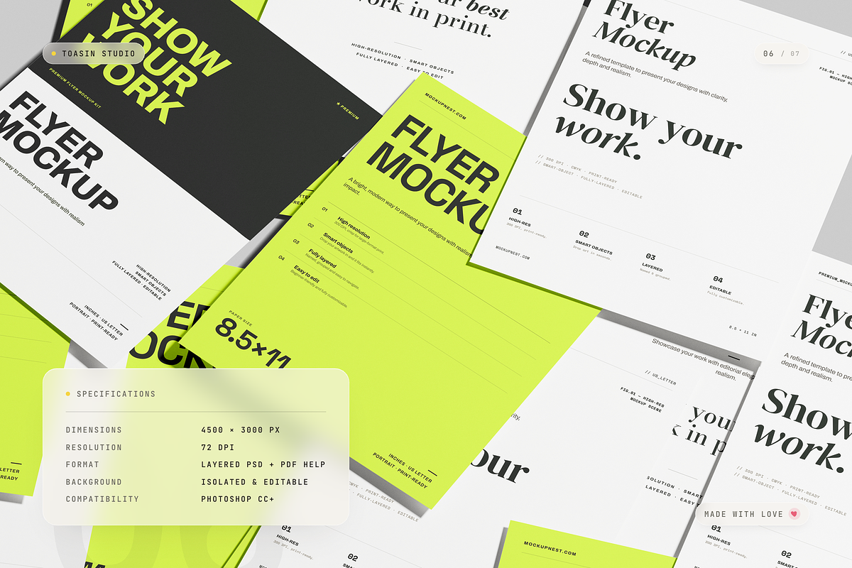 US Letter Flyer Mockup, an Advertising Mockup by Toasin Studio (Photo 6 of 7)