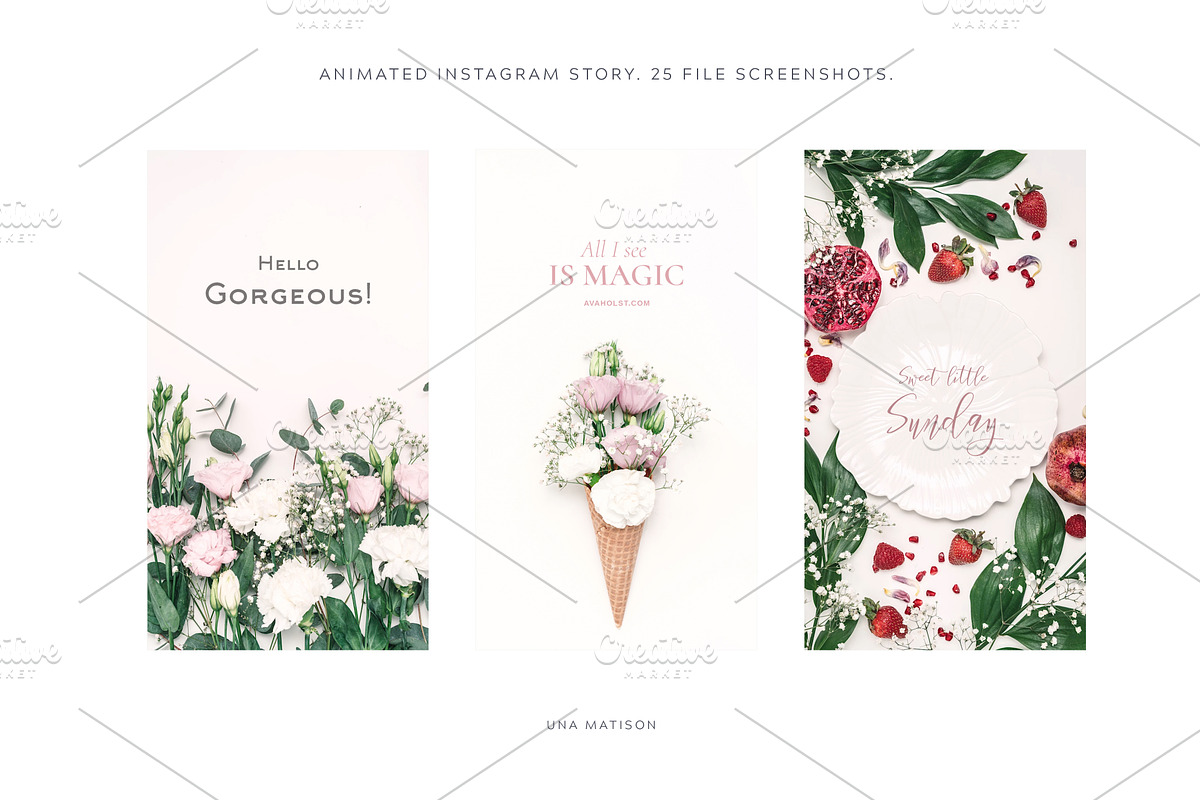 Animated Instagram Story bundle, a Social Media Template by Una Matison (Photo 6 of 13)