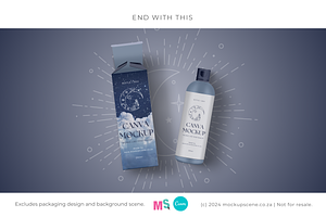 Lotion Bottle And Box Canva Mockup