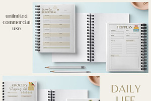 Aesthetic life planner template