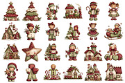 Whimsical Christmas Gingerbread Clip, an Illustration by designcity5 (Thumbnail 2 of 5)
