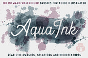 100 Watercolor/Inkwash Brushes, a Brush Add-On by Brigantine Designs (Thumbnail 1 of 5)