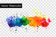 rainbow watercolor splashes, a Texture Graphic by PatapovaVika (Thumbnail 5 of 5)