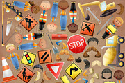 Construction Vehicle png clipart Set, a Person Illustration by Art by Angele G (Thumbnail 2 of 7)