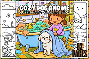 Cozy Dog and Me Cute&Cozy Coloring, a Decorative Illustration by Design Station (Thumbnail 1 of 3)