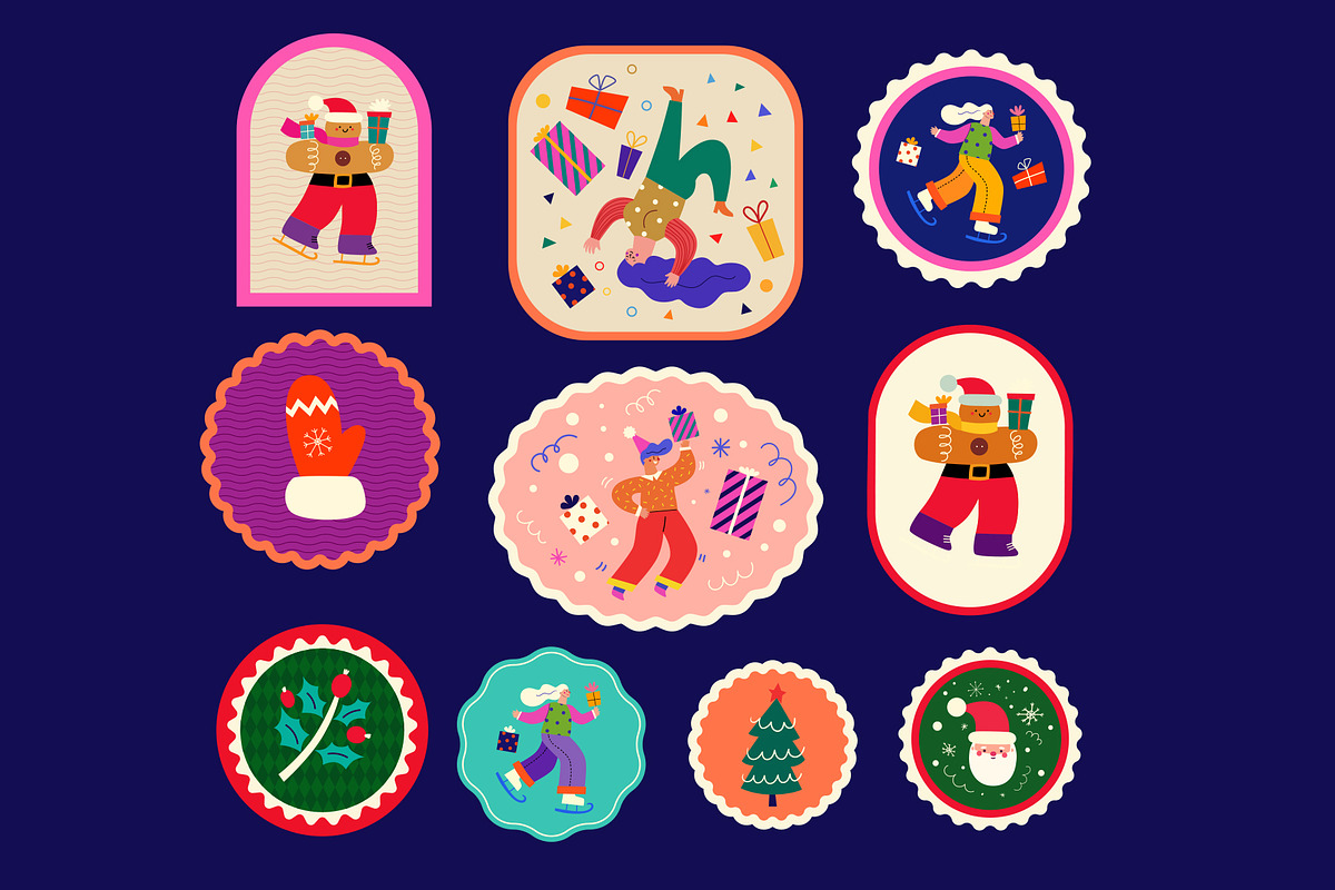 Merry Christmas and Happy New Year!, a Seasonal Illustration by MoleskoStudio (Photo 16 of 27)
