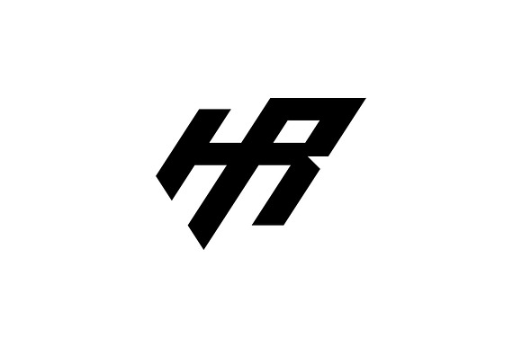 Monogram Initial Letter HR Logo preview 2
