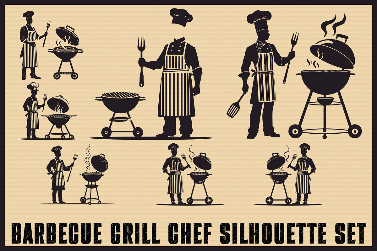 BBQ Grill Master Chef Bundle, an Illustration by Creativeshirt (Photo 1 of 7)