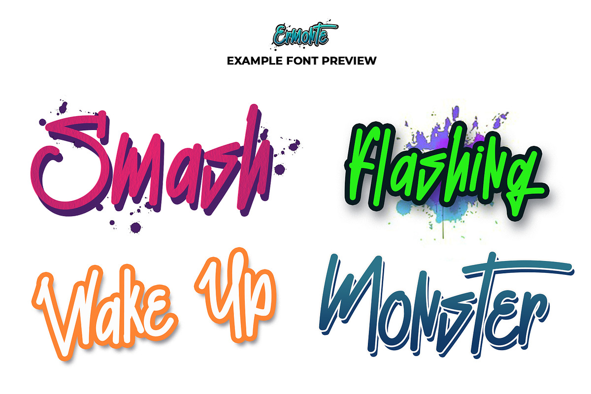 Ermonte - Paintbrush Font, a Script Font by Artnivora.Std (Photo 2 of 4)