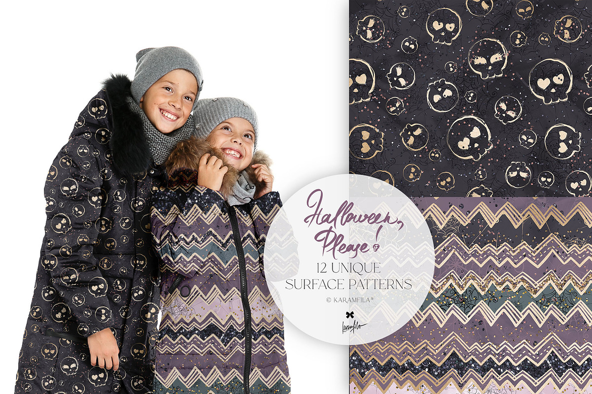 Kawaii Halloween Seamless Patterns, a Pattern Graphic by KaramfilaS (Photo 18 of 32)