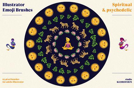 Spiritual, Psychedelic Emoji Brushes