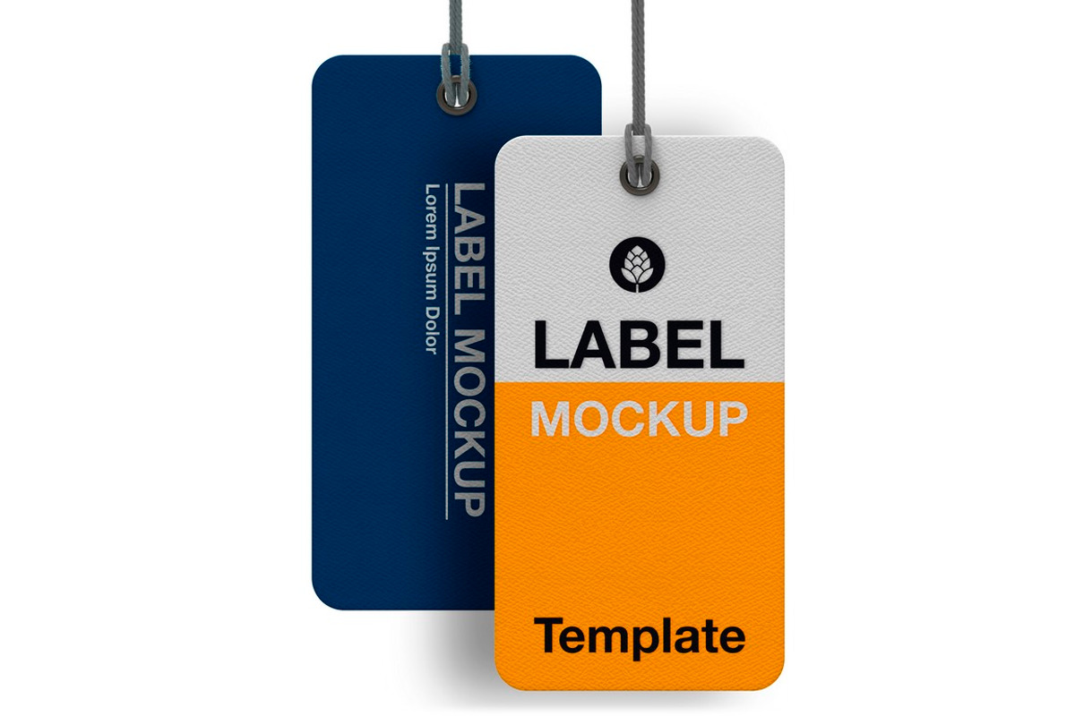 Carton Hang Tag Mockup, an Apparel Mockup by OneVectorStock