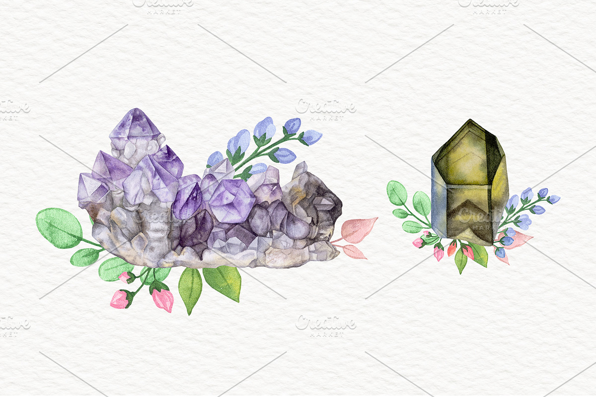 Crystalline. Crystals & Gemstones, an Illustration by Katya Zlobina (Photo 13 of 17)