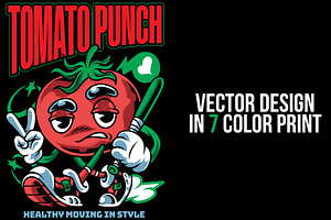 Tomato Punch T-Shirt Illustration