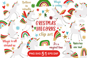 Christmas Unicorns and Rainbows