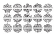 50 Split Floral Mandalas Bundle, a Decorative Illustration by Elinorka (Thumbnail 4 of 9)