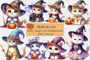 Halloween Baby Magic Cats, an Illustration by Creative Art (Thumbnail 1 of 4)