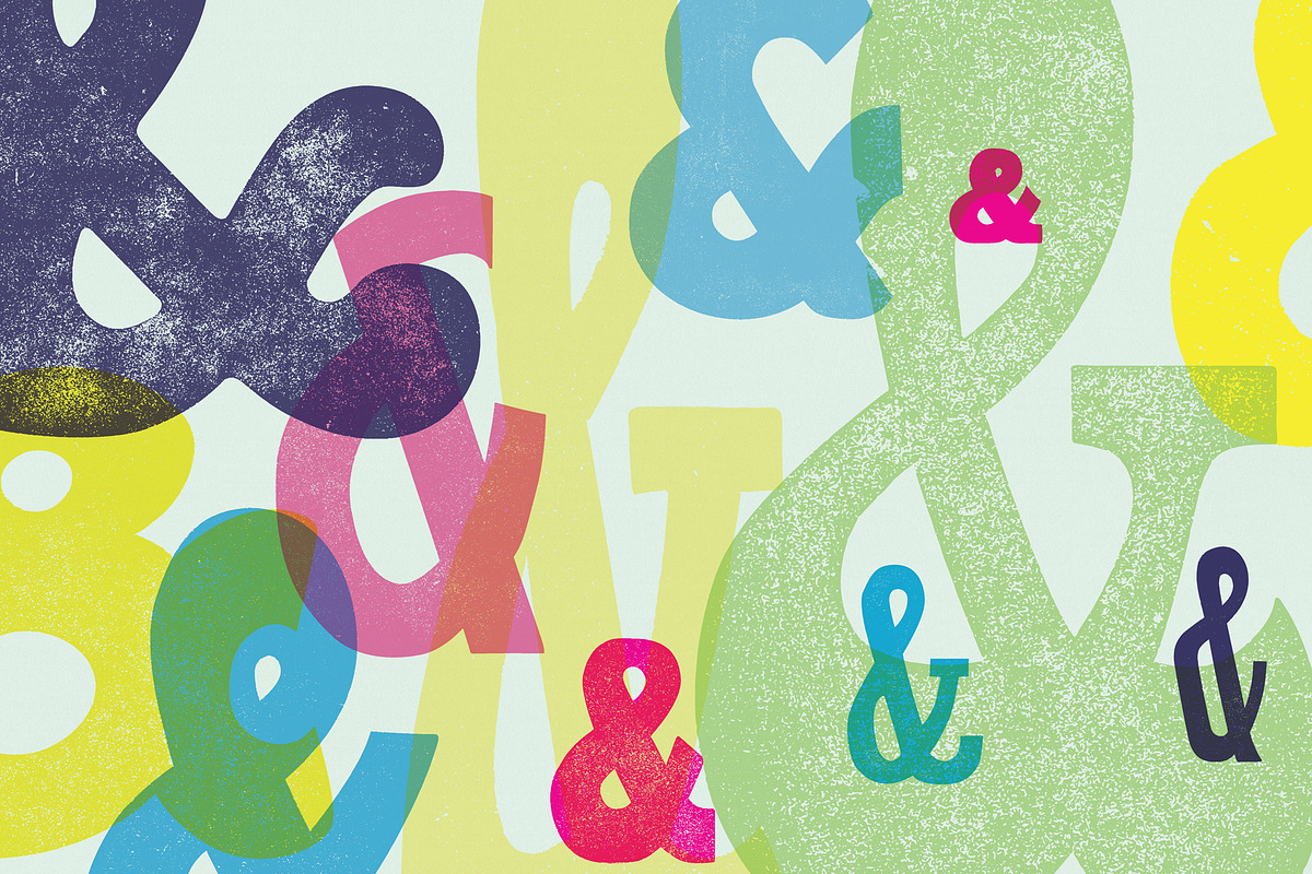 12 Distressed Vector Ampersands, a Texture Illustration by Quiver Supply Co. (Photo 2 of 4)