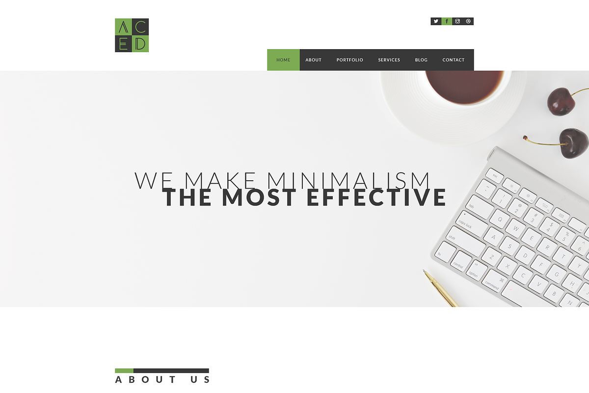 ACED - Portfolio PSD Template, a Landing Page Template by bigpsfan's SHOP (Photo 4 of 13)